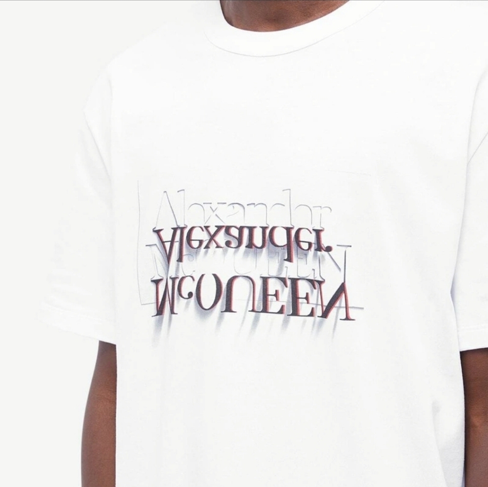Alexander McQueen Upside-Down Logo T-Shirt - Picture 2 of 8